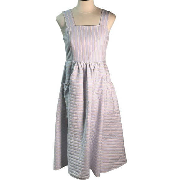 Teenie Weenie T W Bear Beach Club 100% Cotton Sundress Blue Pockets Size 160/84A - Picture 1 of 7